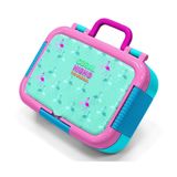 Coral High Turkuaz Pembe Flamingo Desenli Kız Çocuk Paslanmaz Çelik Beslenme/Yemek Kabı - 39210