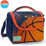 Coral High Turuncu 11766 Lacivert Basketbol Desenli Thermo Beslenme Çantası Polyester 5 Litre Kapasite