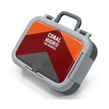 Coral High Turuncu Bordo Gri Renkli Erkek Çocuk Paslanmaz Çelik Beslenme/Yemek Kabı - 39199