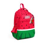Coral High Üç Bölmeli Okul Sırt Çantası, Kırmızı Yeşil Karpuz Desenli, Polyester, 18.5 Litre, Ortopedik, 31x15x40 cm
