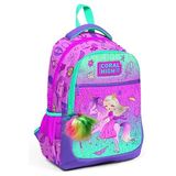 Coral High Üç Gözlü Kız Çocuk Ilk ve Orta Okul Çantası - Pembe Yeşil Unicorn ve Prenses
