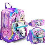 Coral High Uclu Ilk Ve Ortaokul Okul Canta Seti - Unicorn - Kiz Cocuk