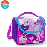 Coral High Unicorn Desenli Mor Pembe Thermo Beslenme Çantası 5 Litre Kapasiteli Polyester