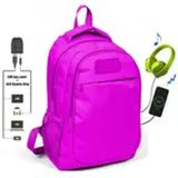 Coral High Usb ve Aux Çıkışlı Pembe Kız Çocuk İlk ve Ortaokul Sırt Çantası