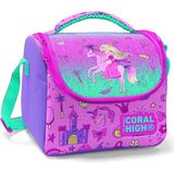 Coral High Yalıtımlı Mor Pembe Peri Kızı ve Unicorn Desenli Beslenme Çantası 5 Litre Kapasite - Mor Peri ve Unicorn