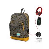 Coral High Yarasa Desenli Usb Ve Aux Soketli Okul Çantası 23821