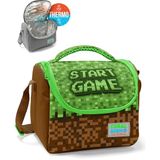 Coral High Yeşil Craft Desenli Thermo Beslenme Çantası 5 Litre Polyester Kapasiteli Isı Koruma
