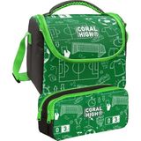 Coral High Yeşil Futbol Baskılı Erkek Çocuk Beslenme ve Kalem Çantası Seti (37147+31047) - 1 Adet