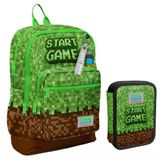 Coral High Yeşil Kahverengi Craft Erkek Çocuk Okul Çantası Ve Organizer Kalemlik Seti 23776 11154