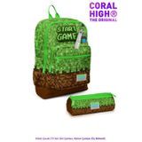 Coral High Yeşil Kahverengi Temalı Erkek Çocuk 2'li Okul Seti (SET412.23776)