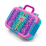 Coral High Yeşil Mor Leopar Desenli Kız Çocuk Paslanmaz Çelik Beslenme/Yemek Kabı - 39277