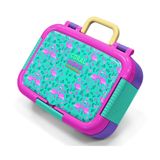 Coral High Yeşil Pembe Flamingo Desenli Kız Çocuk Paslanmaz Çelik Beslenme/Yemek Kabı - 39233