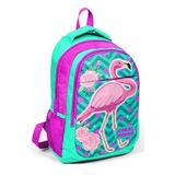 Coral High Yeşil Pembe Flamingo Kız Çocuk İlkokul Ortaokul Sırt Çantası (Pembe) Okul Çantası
