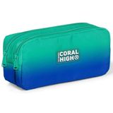 Coral High Yesil Saks Renk Gecisli Iki Bolmeli Kalem Cantasi - Erkek Cocuk