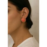 Coral Tasarım Çelik Küpe P101S2211