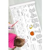 Coralkids yeni nesil dev boy, ingilizce öğretim boyama poster 165cm