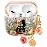 Coralogo Apple for Airpods Pro 1/2 Kılıf - Kadınlar Kızlar Sevimli Girly Kawaii Airpods Pro 2. Nesil Kılıf Kapak Glitter Sıvı Işıltılı Kedi Çiçek Sert Kabuk Anahtarlık Funda Estuche Forro