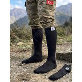 Çorap Dünyam 6 Çift Dört Mevsim Pamuk Penye Asker Polis Çorabı 1 Kalite - 40 - 45 - Siyah - Siyah