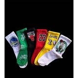 Çorap Dünyam 6'li Seri Basketbol Neşeli Kolej Tenis Çorap - Renkli - 36 - 44