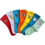 Çorap Dünyam 7”li Çizgi Film Anime Gumball Darwin Jake Finn Karakterli Neşeli Kolej Tenis Çorap - Renkli - 36 - 42