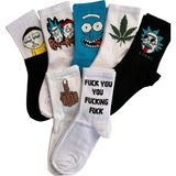 Çorap Dünyam 7’li Rick And Morty Neşeli Eğlenceli Kolej Çorap - Renkli - 36 - 44