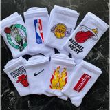 Çorap Dünyam Unisex 8 'li Seri Basketbol Neşeli Kolej Tenis Çorap - 36 - 44 - Renkli