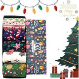 Çorap Kurdu 5'li Yılbaşı Christmas Desenli Hediyelik Kutulu Soket Çorap - Karışık - 36 - 44