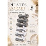 Çorap Vitrini 6'lı Paket Kadın Kaydırmaz Tabanlı Pilates ve Yoga Çorabı Seti - 36 - 42 - Gri - Beyaz