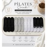 Çorap Vitrini Pilates ve Yoga Için 12'li Kaydırmaz Babet Çorap Seti - Gri - Beyaz - Siyah - 36 - 41
