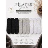 Çorap Vitrini Pilates ve Yoga Için 9'lu Kaydırmaz Babet Çorap Seti - Gri - Siyah - Beyaz - 36 - 41