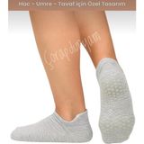 çorapdunyam Hac Umre Tavaf Pilates Yoga Için Kaydırmaz Konforlu Nefes Alan Patik Çorap Standart Beden 36-42 - 36 - 42 - Gri - Gri