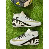 Çoraplı Halı Saha Futbol Ayakkabısı - Beyaz - Altın