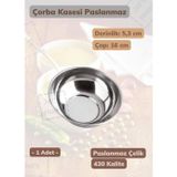 Çorba Kasesi Paslanmaz Kase Yoğurt Kasesi Meyve Kasesi Çelik 16 Cm