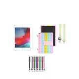 Corcishop Apple Ipad 9.7" Air 2 A1566 / A1567 Uyumlu Askılı Kılıf Popit Standlı Kılıf Ekran Koruyucu+Kalem