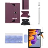 Corcishop Apple iPad Pro 11" (2024) Uyumlu 4in1 Set Klavye Mouse Kılıf Kalem Ekran Koruyucu - Mor
