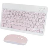 Corcishop Apple iPad Pro 12.9 2022 M2 Uyumlu Kablosuz Bluetooth Klavye+Mouse Set - Pembe