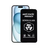 Corcishop Apple İphone 15 Plus Tam Kaplayan Anti Statik Hayalet Süper Cam Ekran Koruyucu