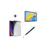 Corcishop Galaxy Tab S9 Plus Sm-X810 Uyumlu Şeffaf Silikon Tablet Kılıfı Ekran Koruyucu Ve Kalem Seti