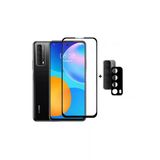 Corcishop Huawei P Smart 2021 Uyumlu Arka Kamera Lens Koruma Ve 5D Ekran Koruyucu Kırılmaz Cam