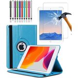 Corcishop Ipad 6 Nesil - 9.7 2018 Kılıf A1893 A1954 360° Dönerli Tablet Kılıfı 3lü Set - Mavi