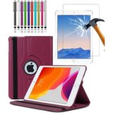 Corcishop Ipad 6 Nesil - 9.7 2018 Kılıf A1893 A1954 360° Dönerli Tablet Kılıfı 3lü Set Mor - Lacivert