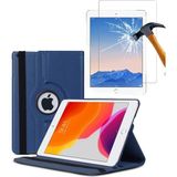 Corcishop Ipad 6 Nesil - 9.7 2018 Kılıf A1893 A1954 360° Dönerli Tablet Kılıfı + Ekran Koruyucu - Lacivert