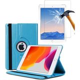 Corcishop Ipad 6 Nesil - 9.7 2018 Kılıf A1893 A1954 360° Dönerli Tablet Kılıfı + Ekran Koruyucu - Mavi