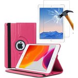 Corcishop Ipad 6 Nesil - 9.7 2018 Kılıf A1893 A1954 360° Dönerli Tablet Uyumlu Kılıfı + Ekran Koruyucu - Pembe