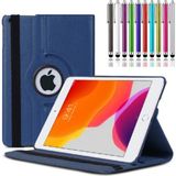 Corcishop Ipad 6 Nesil - 9.7 2018 Kılıf A1893 A1954 Uyumlu 360° Dönerli Tablet Kılıfı + Kalem - Lacivert
