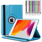 Corcishop Ipad 6 Nesil - 9.7 2018 Kılıf A1893 A1954 Uyumlu 360° Dönerli Tablet Kılıfı + Kalem - Mavi