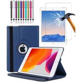 Corcishop Ipad 6 Nesil - 9.7 2018 Uyumlu Kılıf A1893 A1954 360° Dönerli Tablet Kılıfı 3lü Set - Lacivert