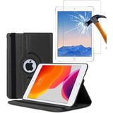 Corcishop Ipad 6 Nesil - 9.7 2018 Uyumlu Kılıf A1893 A1954 360° Dönerli Tablet Kılıfı + Ekran Koruyucu - Siyah