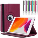 Corcishop Ipad 6 Nesil Uyumlu - 9.7 2018 Kılıf A1893 A1954 Uyumlu 360° Dönerli Tablet Kılıfı + Kalem - Mor
