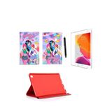 Corcishop Ipad 9.7" Air 2 A1566 / A1567 Kılıf Kabartma Kılıf + Ekran Koruyucu + Kalem Uyumlu